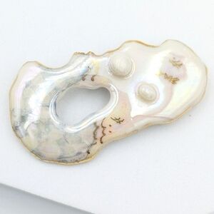 Hand painted signed by artist porcelain brooch pin